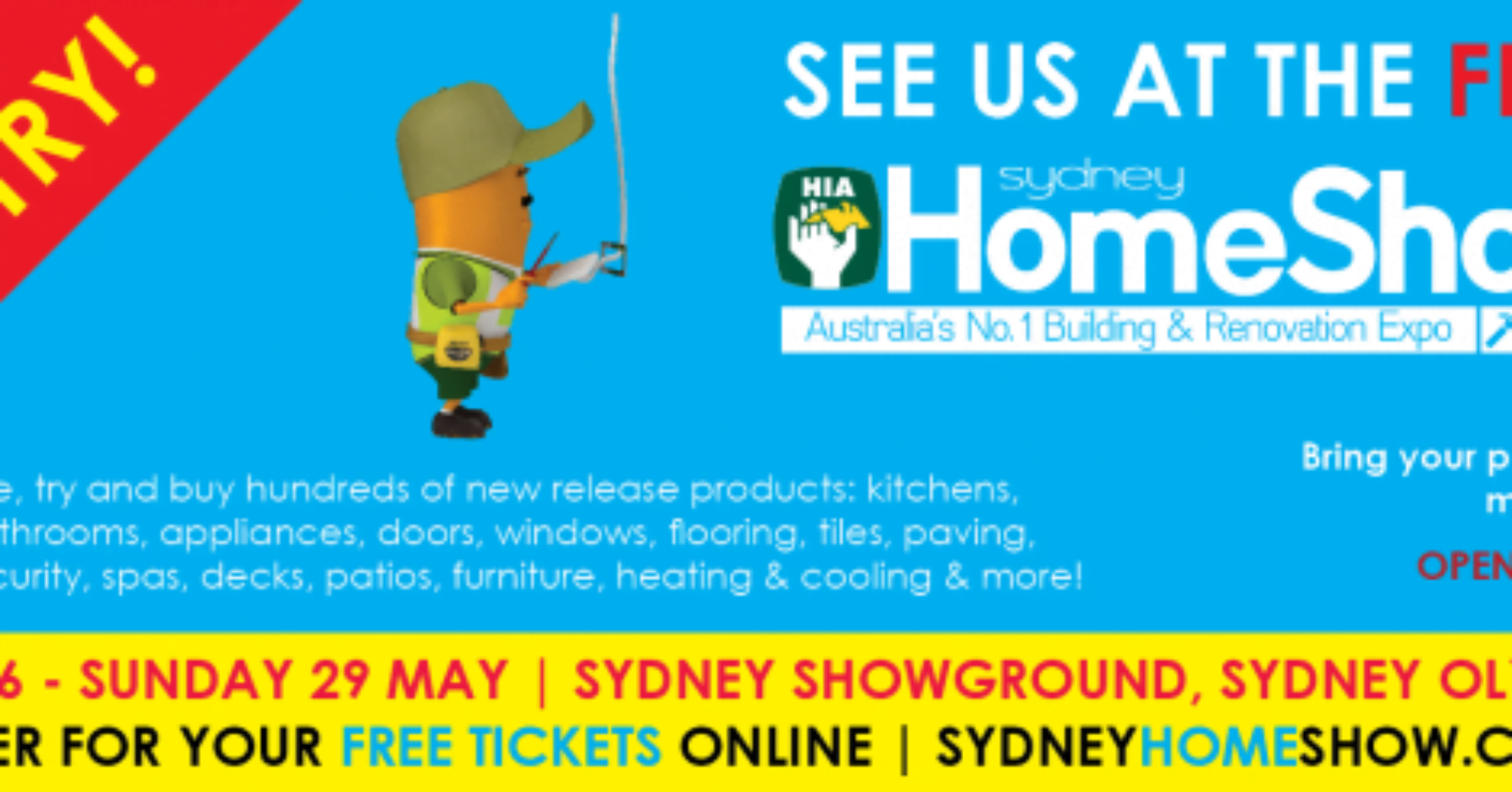 Sydney Home Show 2016 Free Tickets!